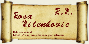 Rosa Milenković vizit kartica